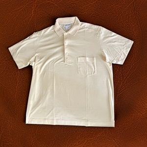 Italian Luxury GRAN SASSO Polo Lisle Cotton 100% Yellow Short Sleeve